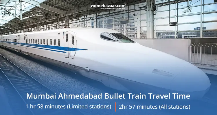 Mumbai Ahmedabad Bullet Train Travel Time