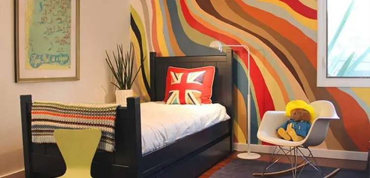 Kids Masking Tape Wall Paint Design ideas