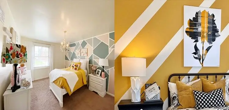 Wall Paint Design - Modern Painters Tape Wall Pattern Ideas