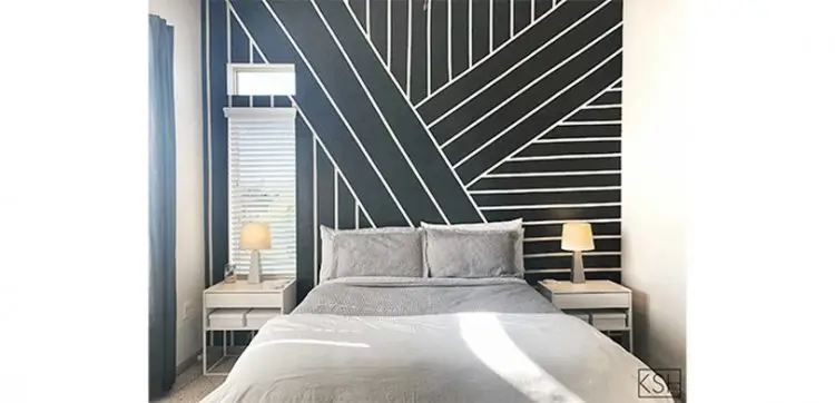 Simple Tape Wall Paint Design Ideas
