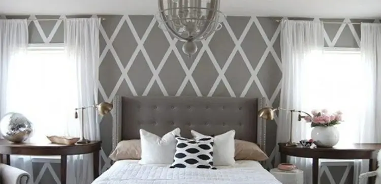 Wall Paint Design With Masking Tape
