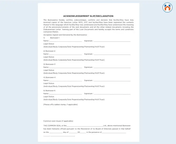home loan process disbursement letter