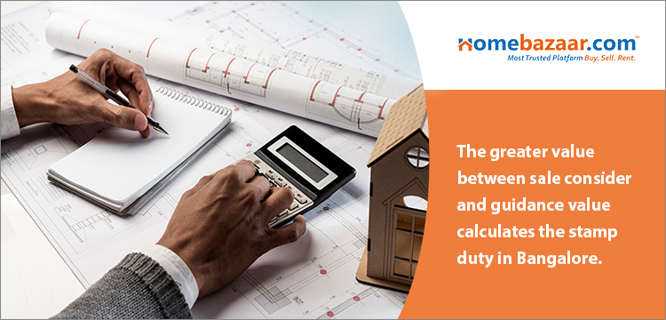 stamp duty charges in Bangalore- The Greater Value Between Sale Consider and Guidance Value Calculates The Stamp Duty in Bangalore