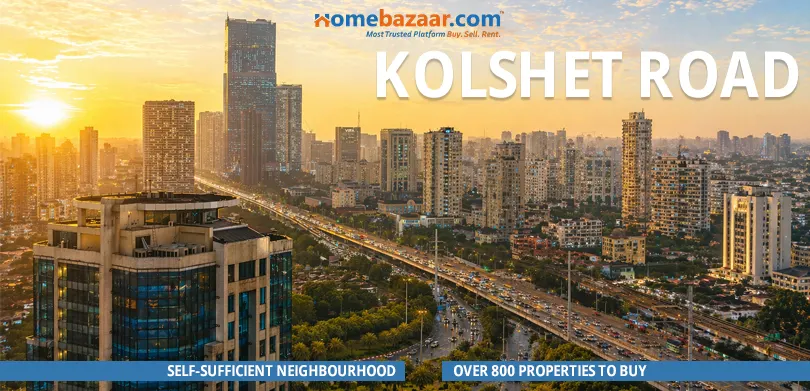 Cityline of Kolshet Road, one of the self-sufficient residential localities of Thane. 
