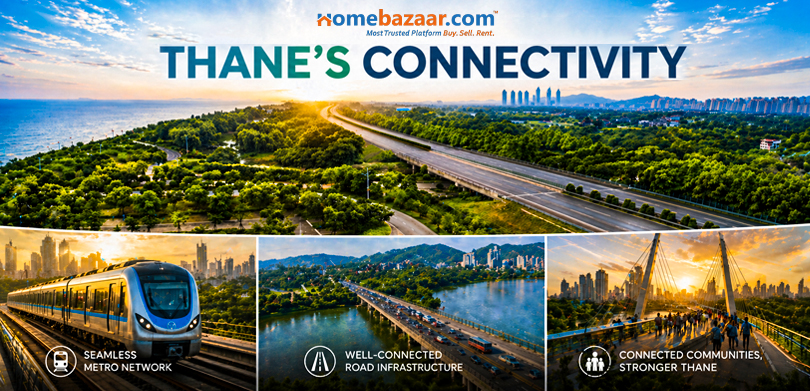 Thane is very well connected to all of MMR region via highways, railway, and upcoming metro. 
