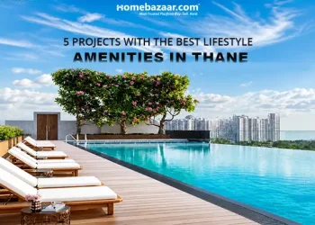 Image of rooftop pool, showcasing one of the best projects with lifestyle amenities in Thane.