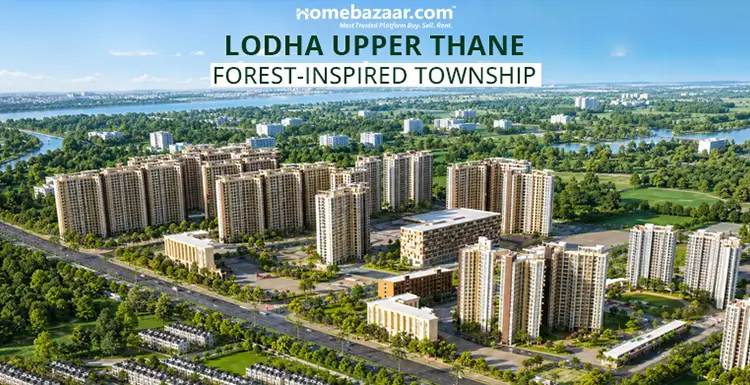 Aerial view of Lodha Upper Thane, one of the green residential projects in Thane.