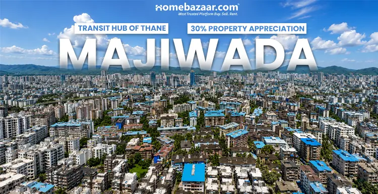 Aerial view of Majiwada, one of the best residential localities of Thane.